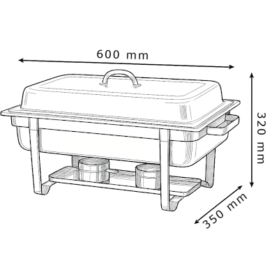 Chafingová nádoba/ohřívač